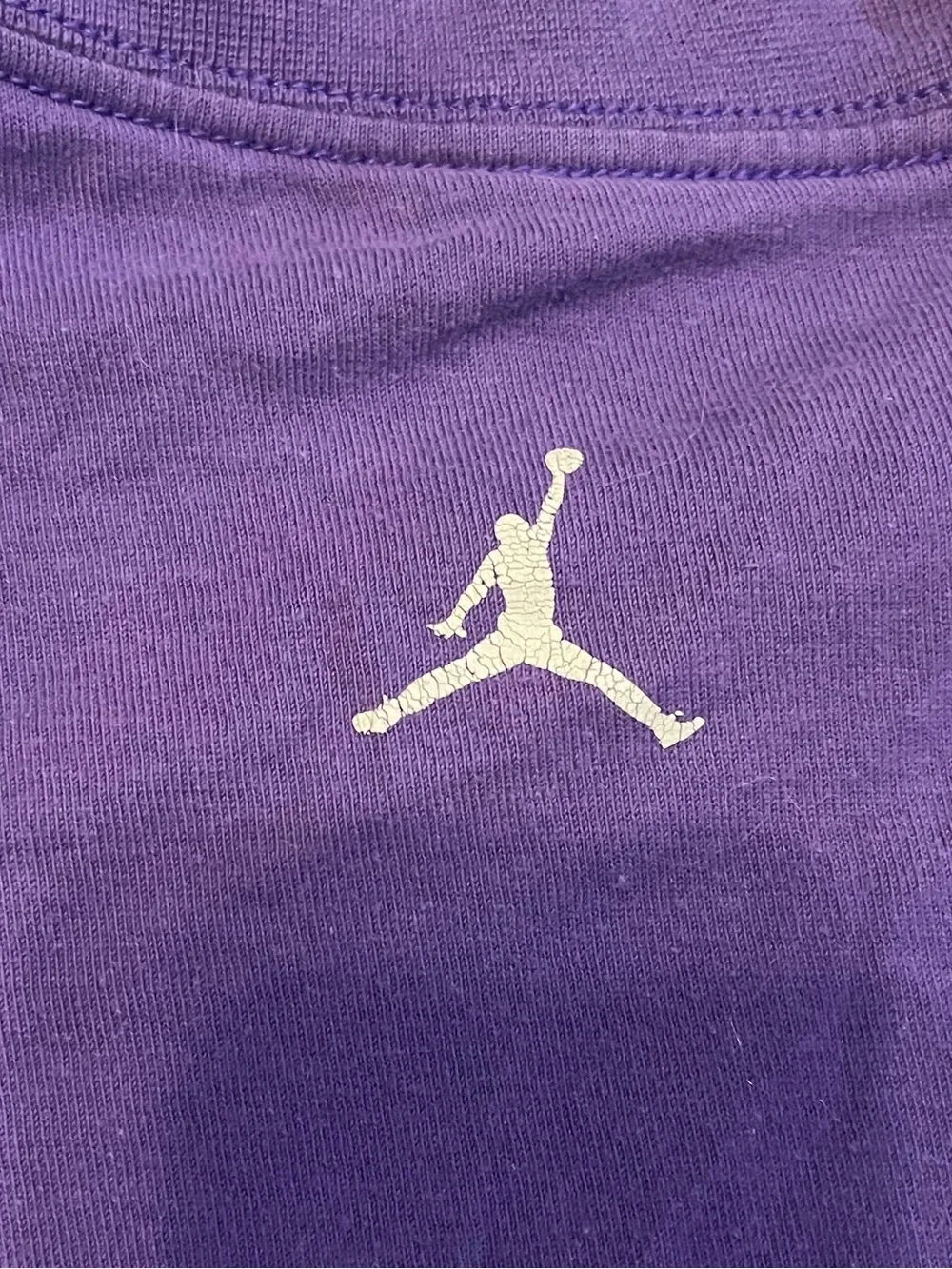 Jordan Purple Short-Sleeve Tee with Lower-Side Graphic